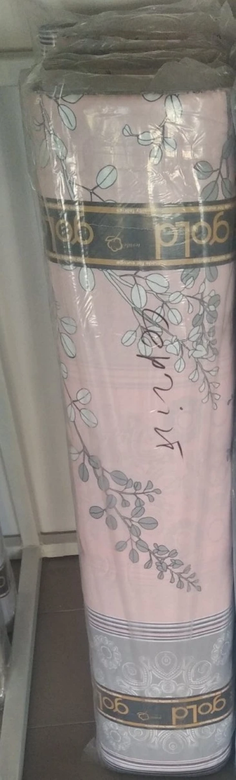 Тканина для постільної білизни Бязь "Gold" Lux "Абстрактний квітковий принт (рожевий)" GL4167