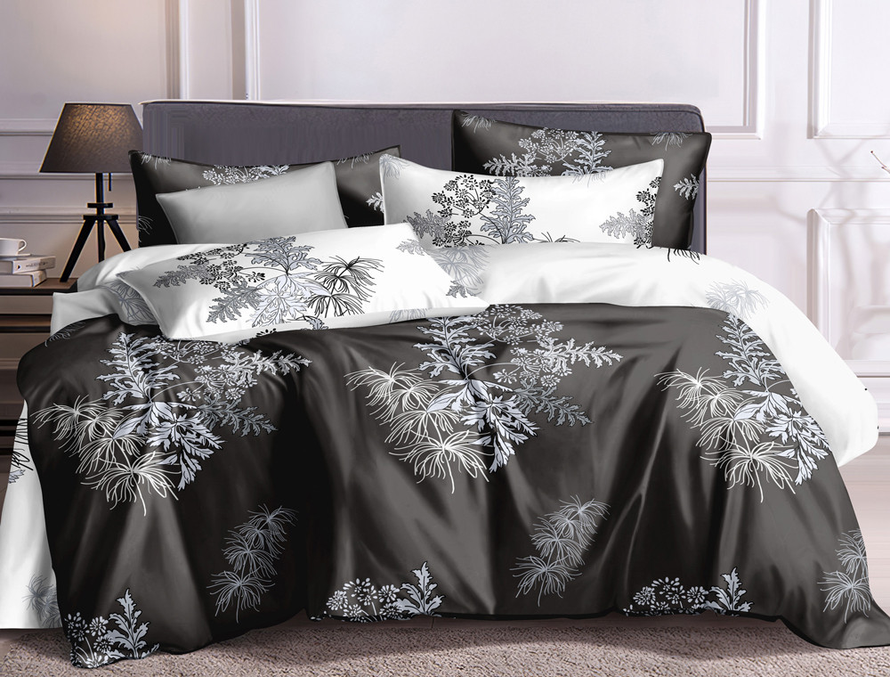 Полуторный набор постельного белья 150*220 из Сатина №1061AB Черешенка™