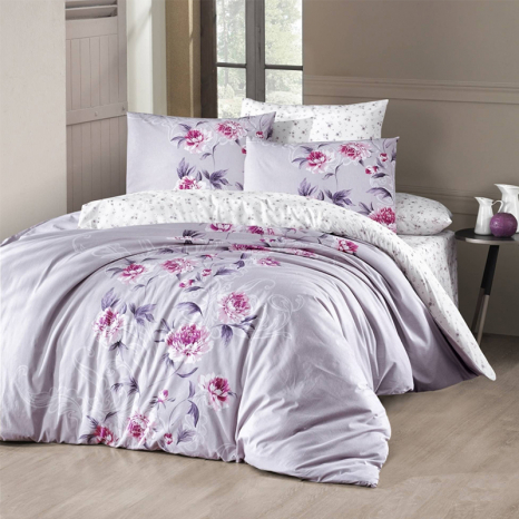 Евро макси набор постельного белья 200*220 из Ранфорса Luisa Leylak First Choice™
