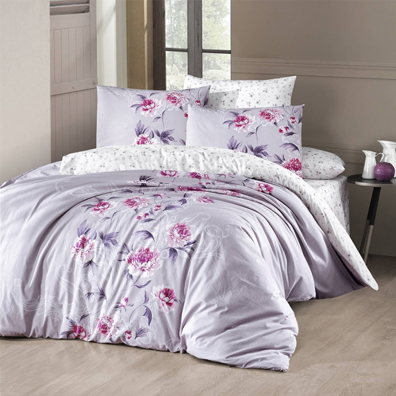 Евро макси набор постельного белья 200*220 из Ранфорса Luisa Leylak First Choice™