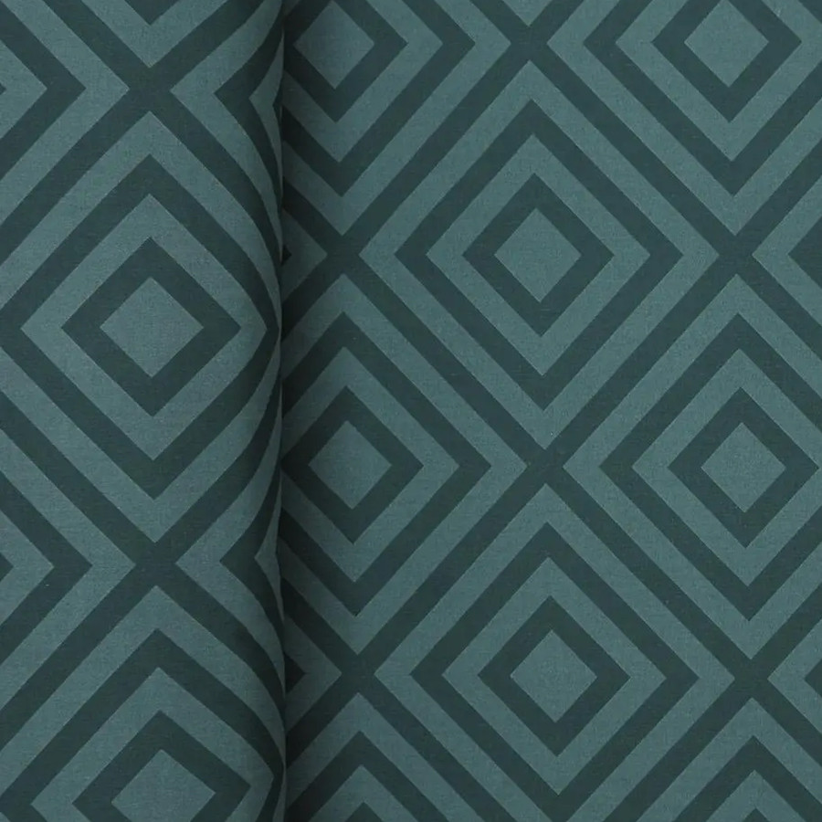 Простирадло на резинці (180*200*25) зелений ромб №157