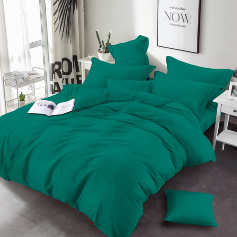 Тканина для постільної білизни Бязь "Gold" Lux однотонна GL001Green (50м)