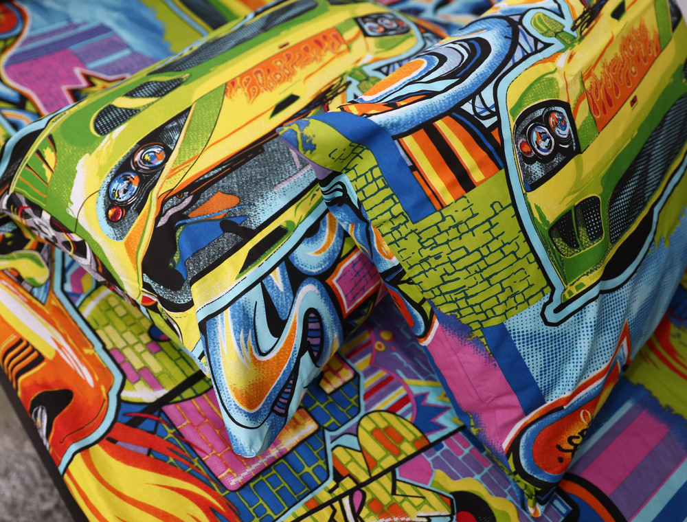 Полуторний набір постільної білизни 150*220 із Бязі "Gold" №164613 Черешенка™