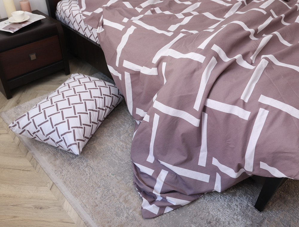 Полуторний набір постільної білизни 150*220 із Бязі "Gold" №158161AB Черешенка™