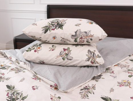 Полуторний набір постільної білизни 150*220 із Бязі "Gold" №153570АВ Черешенька™
