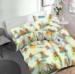 Тканина для постільної білизни Бязь "Gold" Lux дитяча GLB50693green