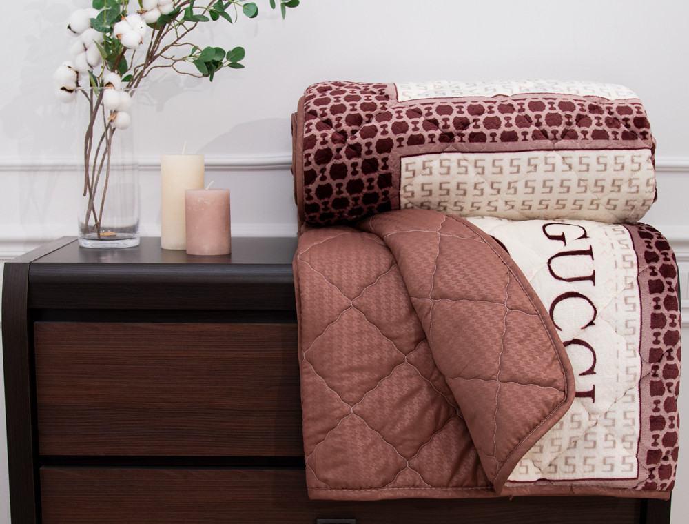 Євро-максі флісове стьобане покривало №55008