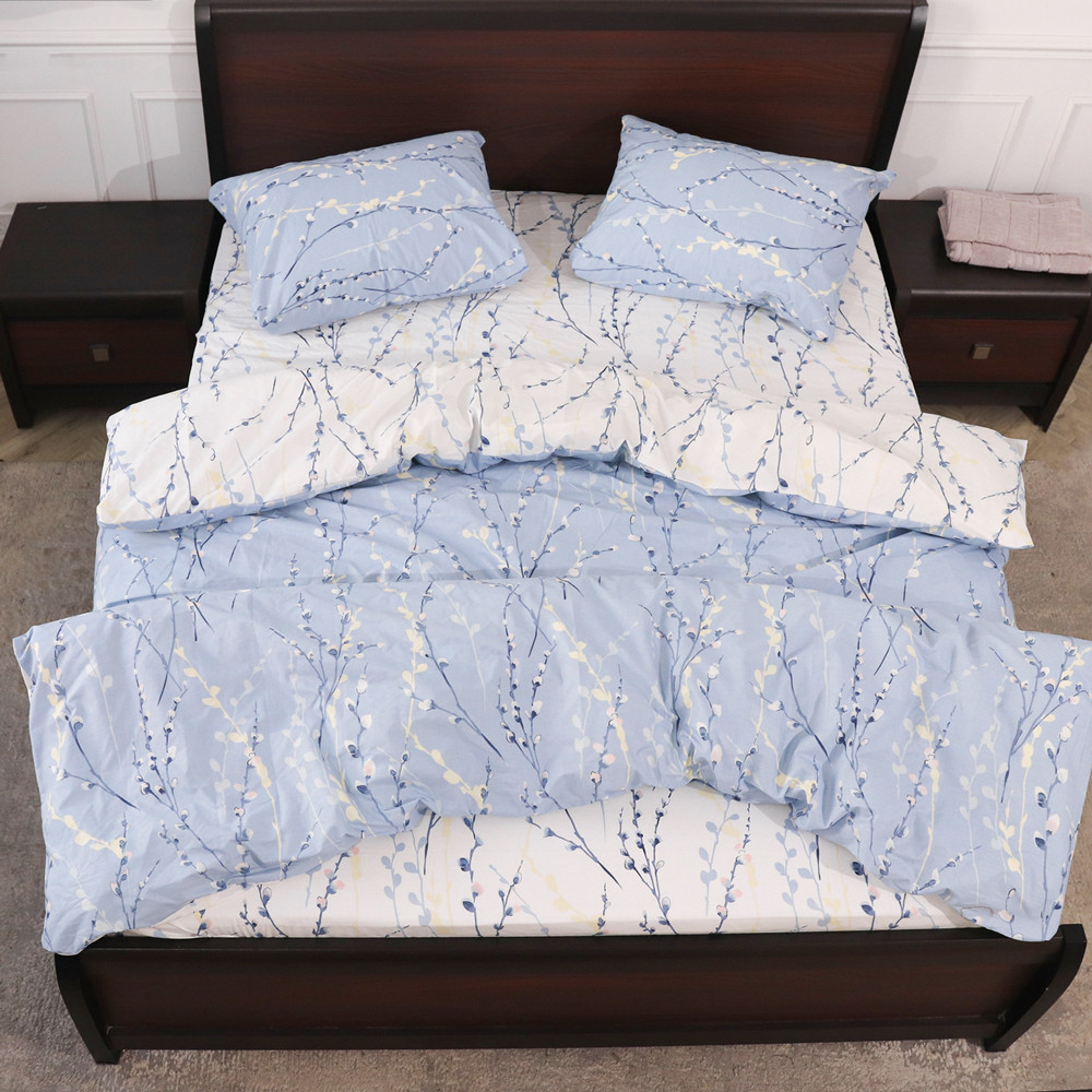 Полуторний набір постільної білизни 150*220 із Бязі "Gold" №151030АВ Черешенка™