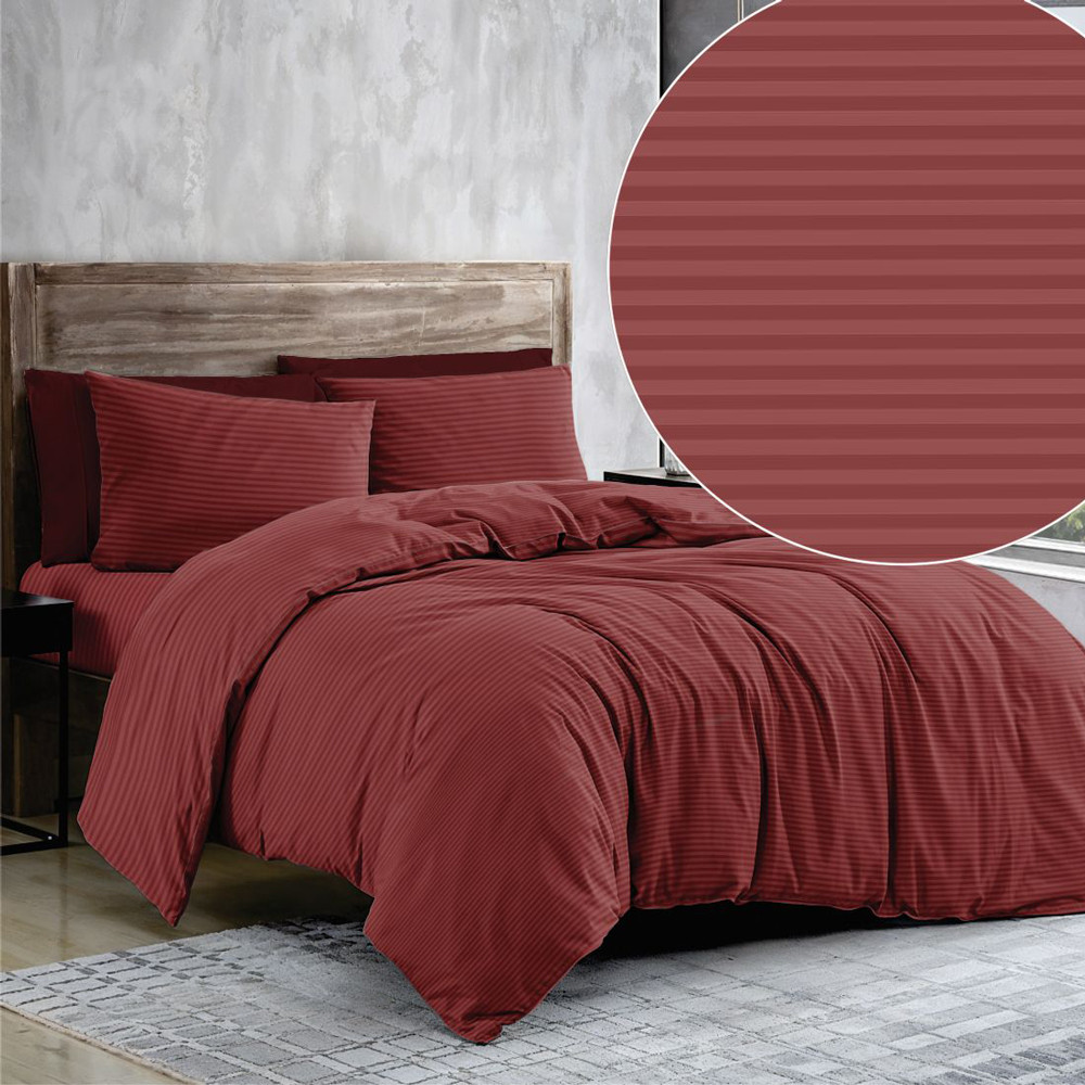 Тканина для постільної білизни Бязь "Gold" Lux смугаста GLS226-1Marsala (50м)