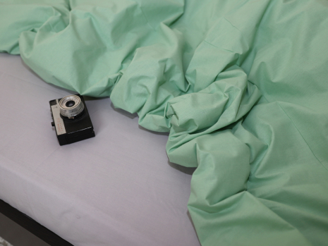 Полуторний набір однотонної постільної білизни 150*220 із Бязі "Gold" №15565AB Черешенька™