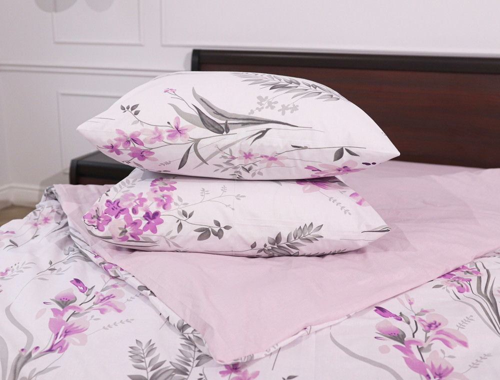 Полуторний набір постільної білизни 150*220 із Бязі "Gold" №158300AB Черешенька™