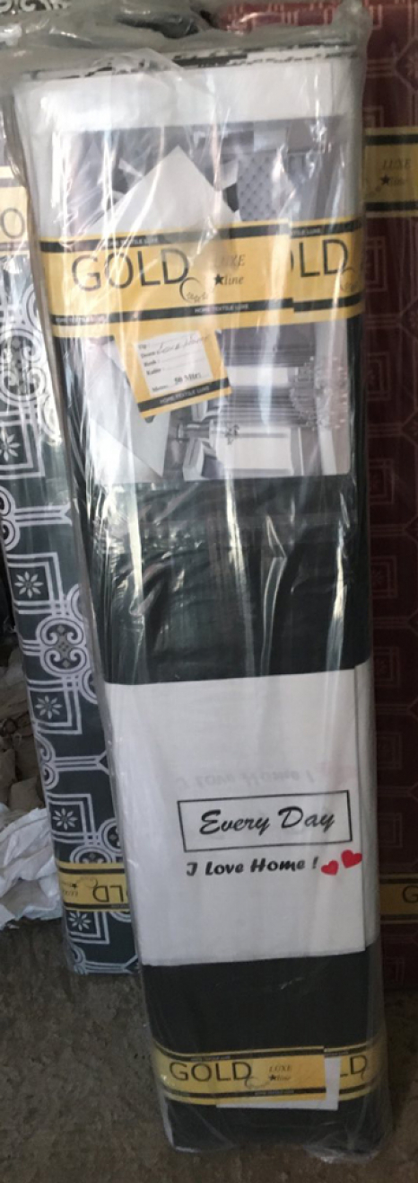 Тканина для постільної білизни Бязь "Gold" Lux "Я люблю дім" GL1374A