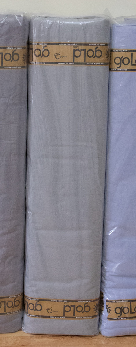 Тканина для постільної білизни Бязь "Gold" Lux однотонна GL3008silvergrey (50м)