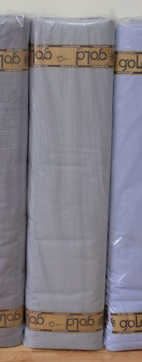 Тканина для постільної білизни Бязь "Gold" Lux однотонна GL3008silvergrey (50м)