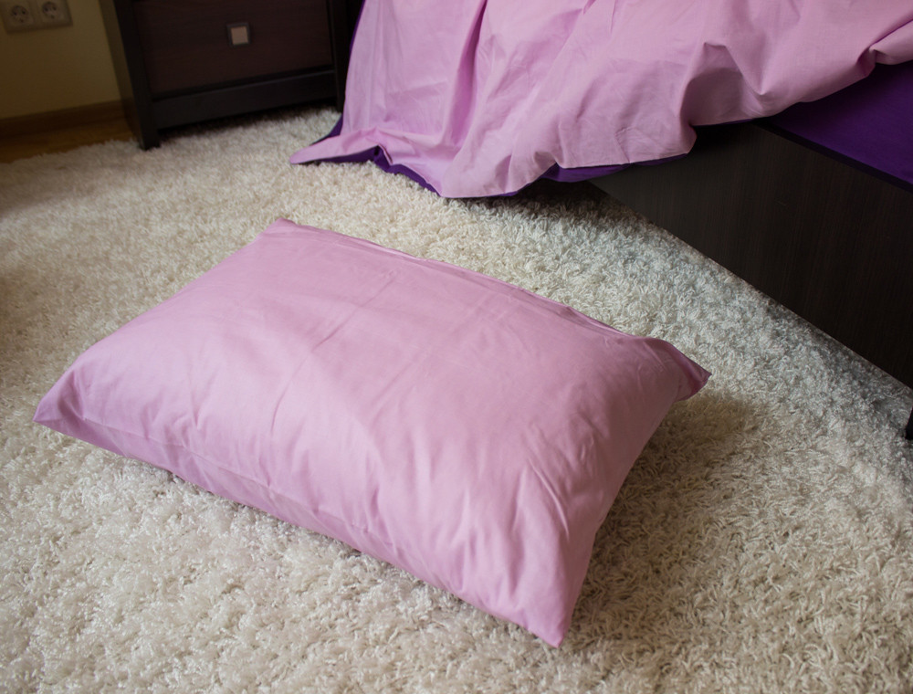 Полуторний набір однотонної постільної білизни 150*220 із Бязі "Gold" №15754AB Черешенька™