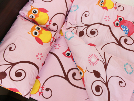 Полуторний набір постільної білизни 150*220 із Бязі "Gold" №16170 Черешенка™