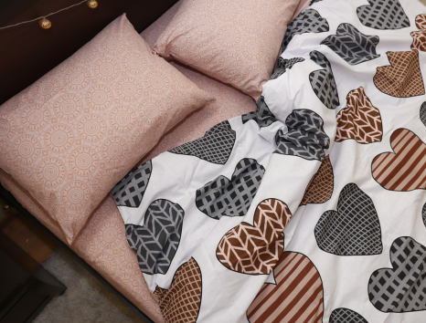 Євро-максі набір постільної білизни 200*220 із Бязі "Gold" №151246AB Черешенка™