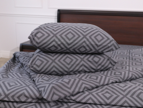 Двоспальний набір постільної білизни з ромбами 180*220 із Бязі "Gold" №1581182 Черешенка™