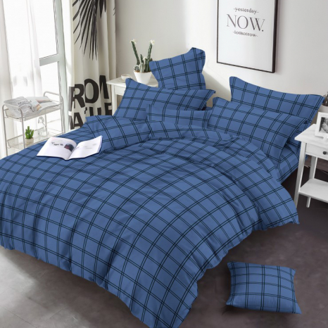 Ткань для постельного белья Бязь "Gold" Lux GLL3306blue