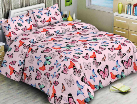 Ткань для постельного белья Бязь "Gold" Lux "Маленькие бабочки" GL4059