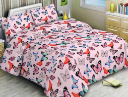 Ткань для постельного белья Бязь "Gold" Lux "Маленькие бабочки" GL4059