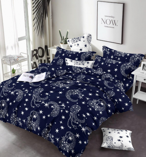 Ткань для постельного белья Бязь "Gold" Lux GL16990blue