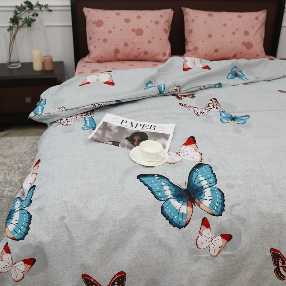 Двоспальний набір постільної білизни 180*220 із Бязі "Gold" №157689AB Черешенка™