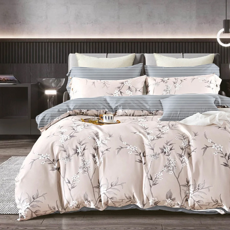 Двоспальний набір постільної білизни 180*220 із Бязі "Gold" №513201AB Черешенка™