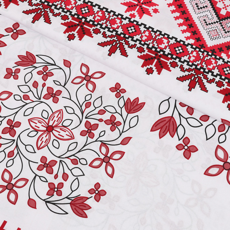 Ткань для постельного белья Бязь "Gold" Lux "Украинский орнамент" GL2011