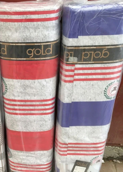 Ткань для постельного белья Бязь "Gold" Lux "Чёткие линии (красный)" GL2946