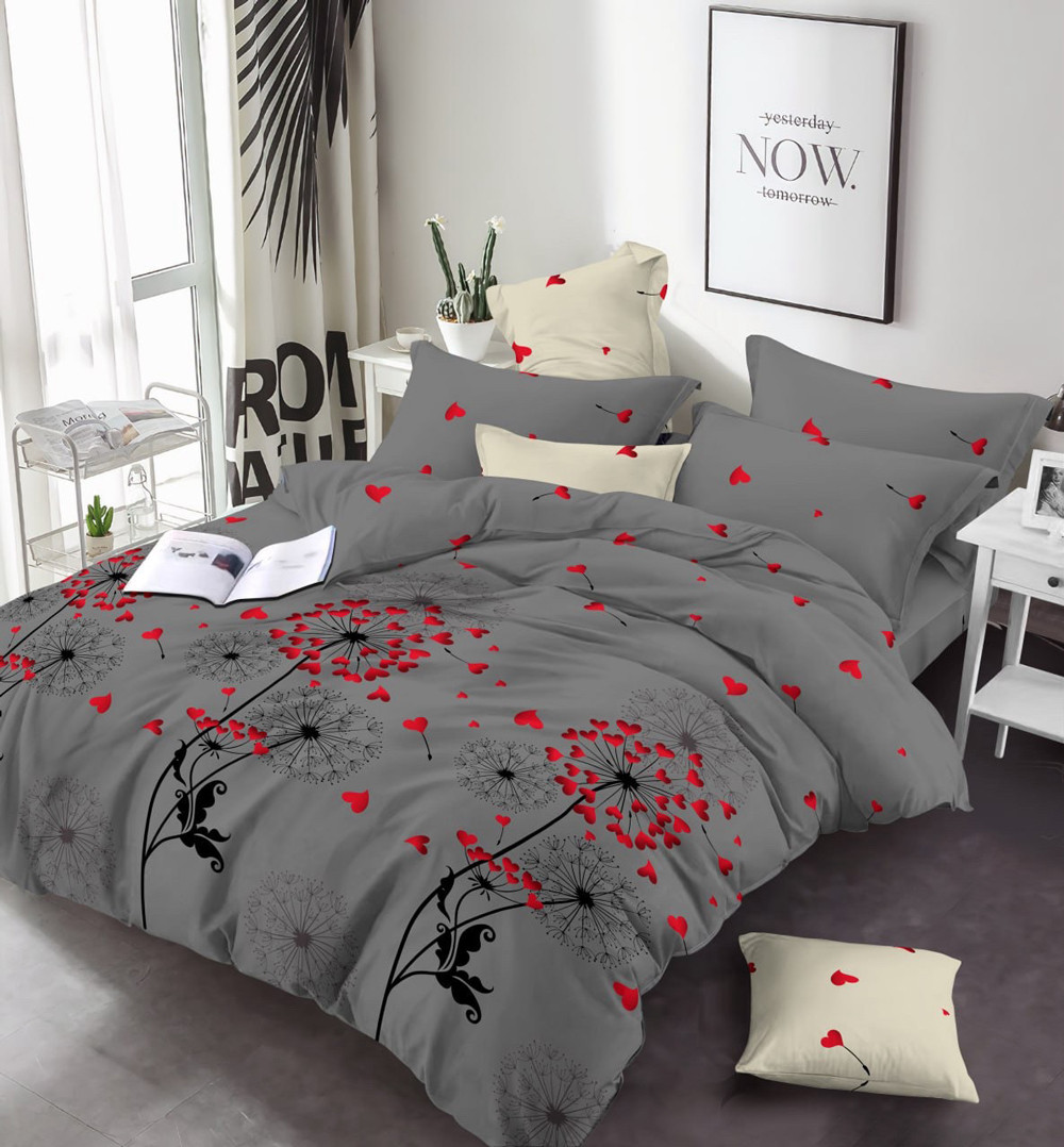 Тканина для постільної білизни Бязь "Gold" Lux GL17260grey