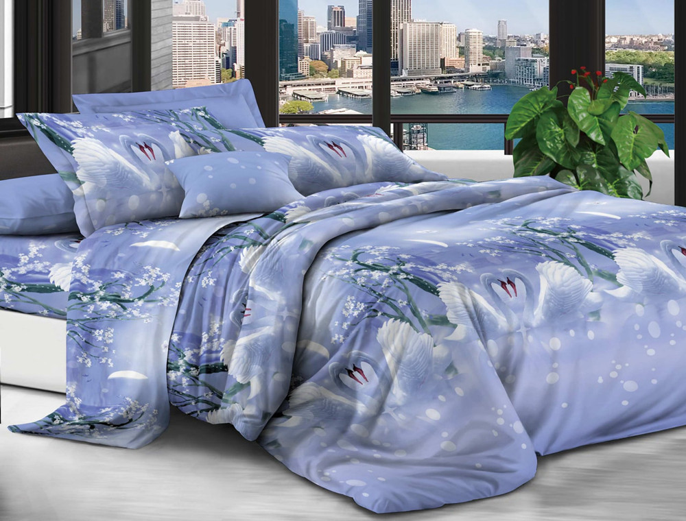 Сімейний набір постільної білизни 240*220 із полікотону №202132 Черешенька™