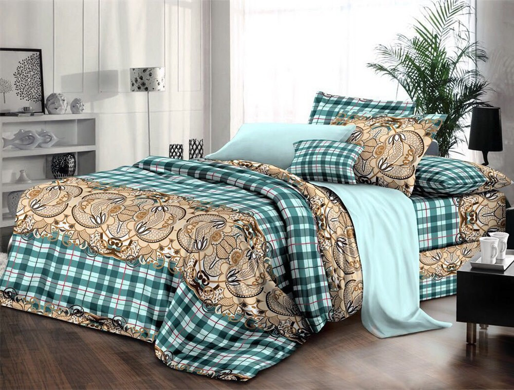 Полуторний набір постільної білизни 150*220 із полікотону №20589 Черешенька™