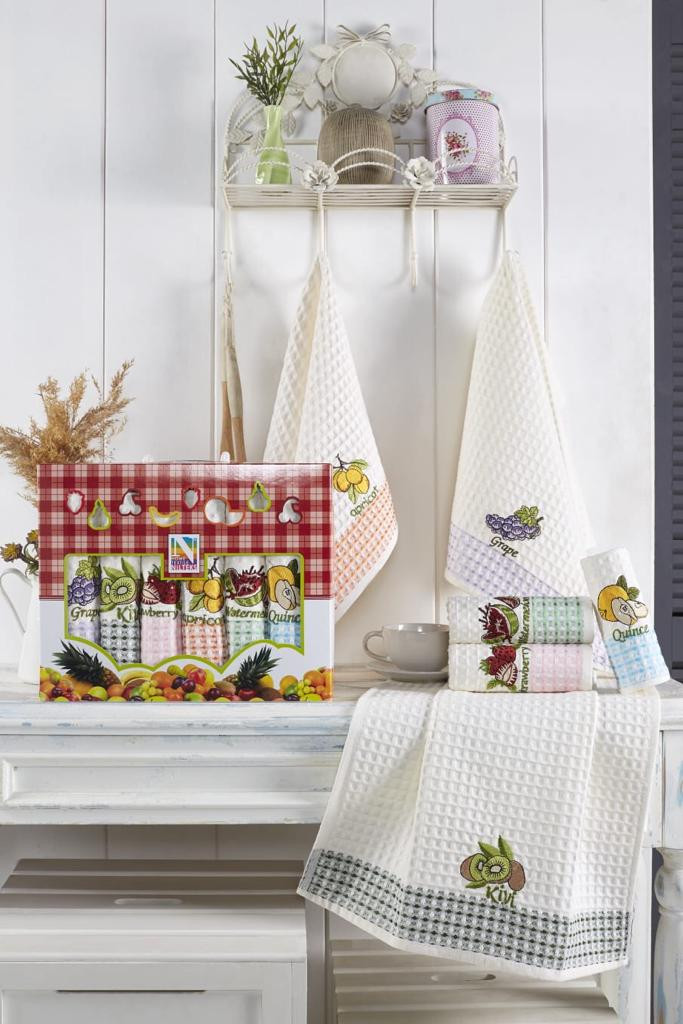 Набір кухонних рушників Nilteks Gualita Meyveli 50*70 (6 шт)