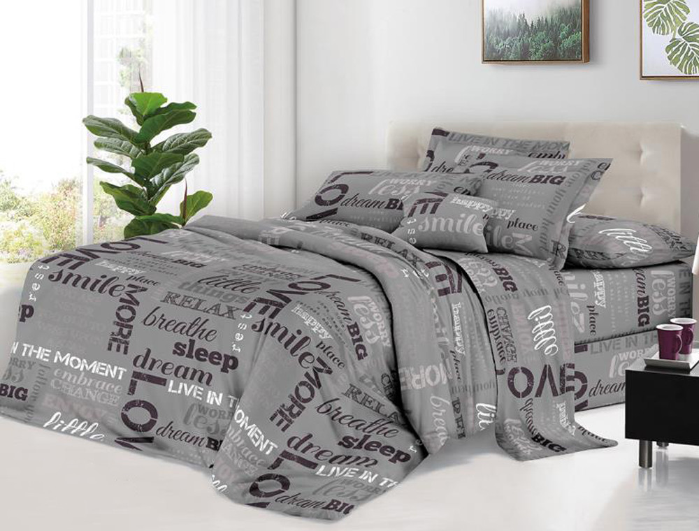 Євро набір постільної білизни 200*220 із полікотону №207325 Черешенька™