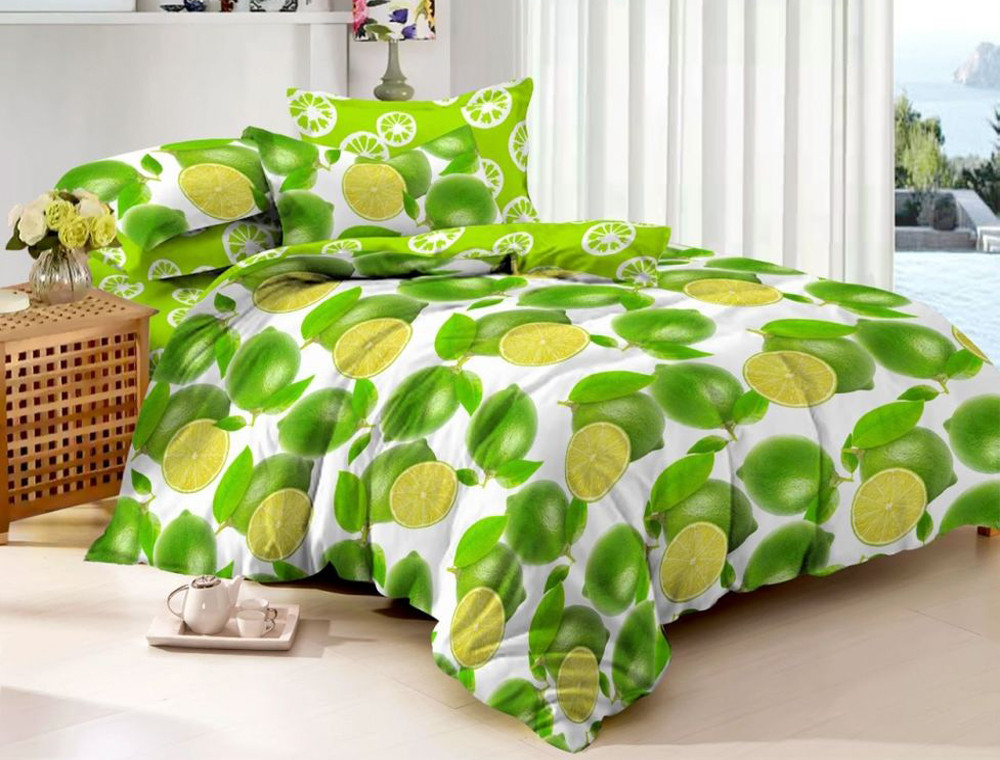 Евро макси набор постельного белья 200*220 из Сатина №003 Черешенка™