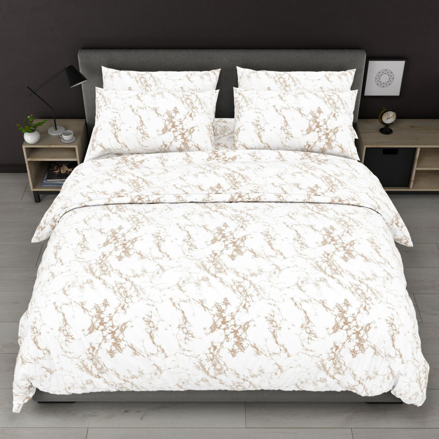 Тканина для постільної білизни Бязь "Gold" Lux GL8238white
