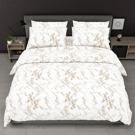 Тканина для постільної білизни Бязь "Gold" Lux GL8238white