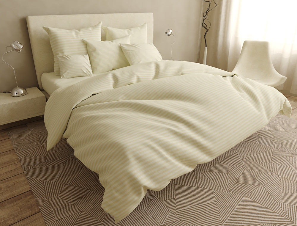 Тканина для постільної білизни Бязь "Gold" Lux смугаста GL10023beige (50м)