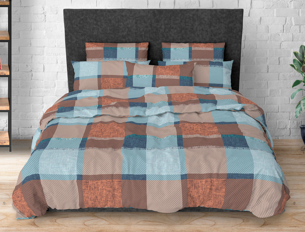 Сімейний набір постільної білизни із Бязі "Gold" з простирадлом на резинці №144919 Черешенка™