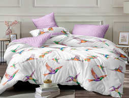 Сімейний набір постільної білизни із Сатину №8011AB Черешенка™