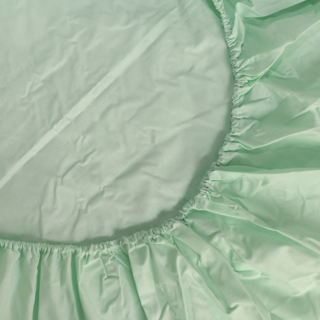 Простирадло на резинці (180*200*25) м'ятне №1053