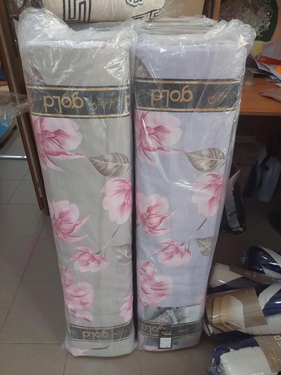 Тканина для постільної білизни Бязь "Gold" Lux "Квіткова нескінченність" GL1665 (A+B) - (50м+50м)