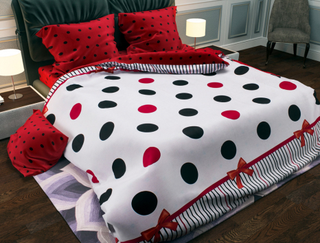 Сімейний набір постільної білизни із Бязі "Gold" №157512AB Черешенка™