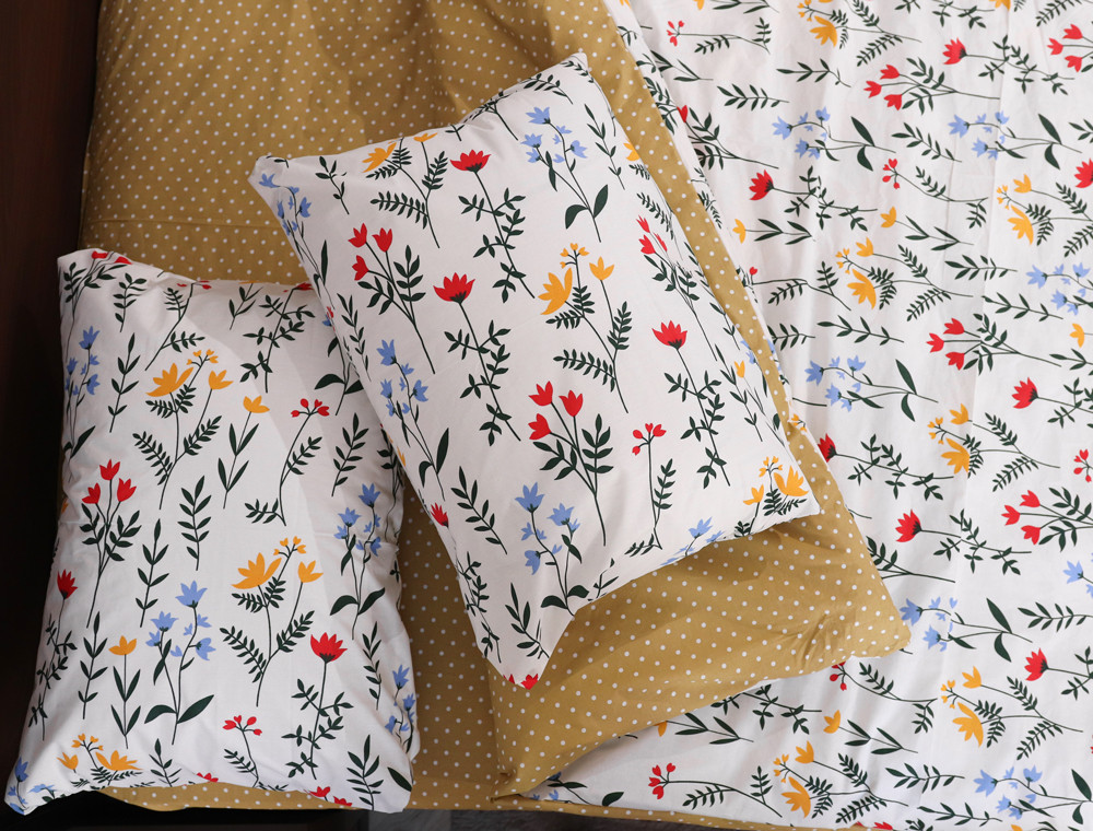 Двуспальный набор постельного белья 180*220 из Бязи "Gold" №151502AB Черешенка™