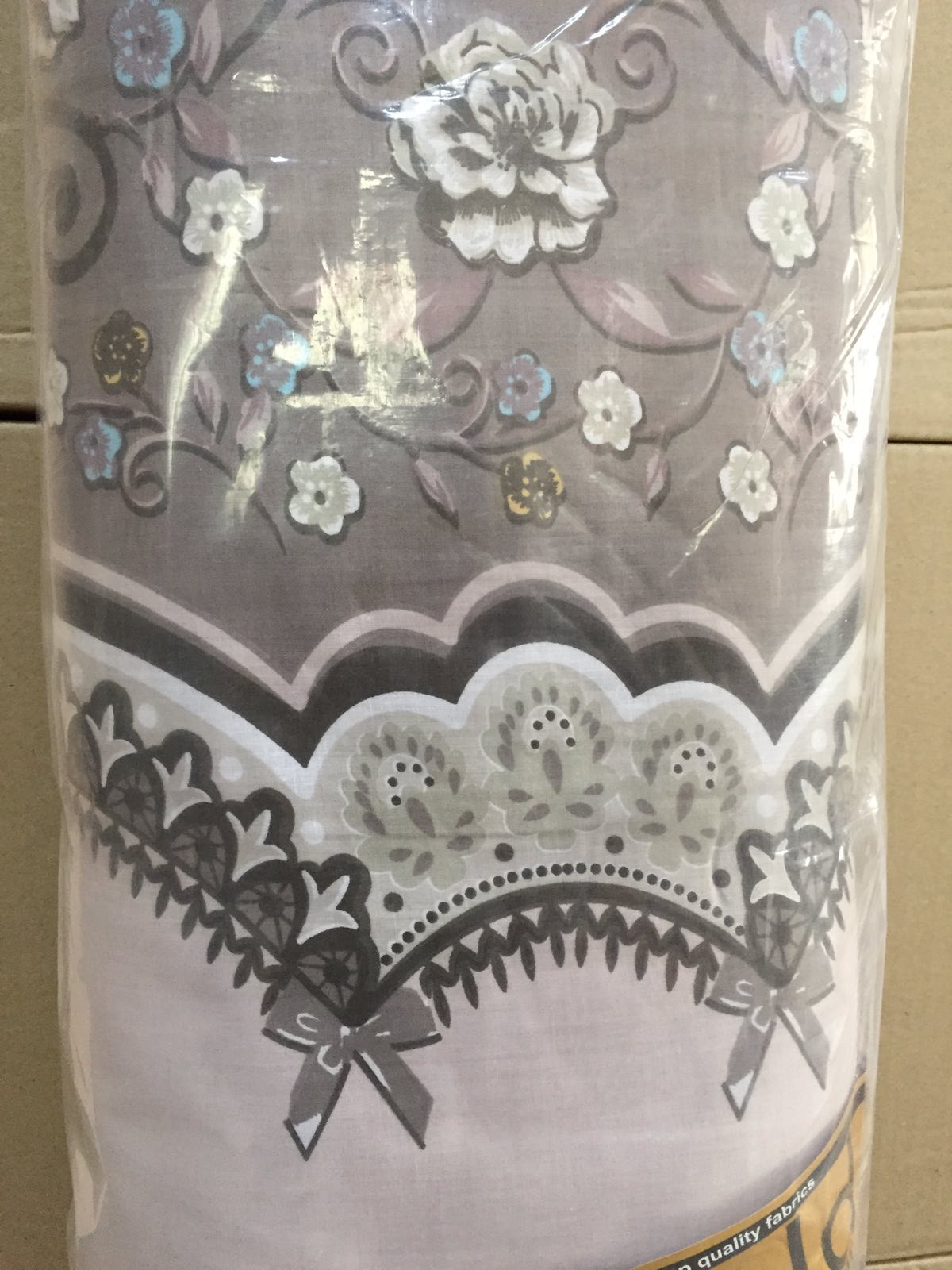 Ткань для постельного белья Бязь "Gold" Lux "Классический узор (кофейный)" GL3869