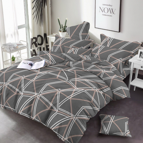 Тканина для постільної білизни Бязь "Gold" Lux GL3528grey