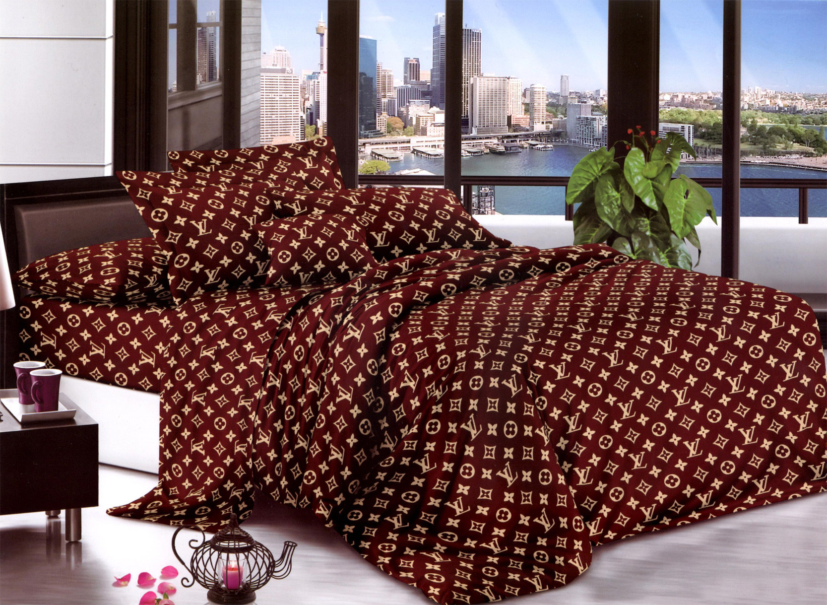 Євро-максі набір постільної білизни 200*220 із Ранфорсу №182634 Черешенка™