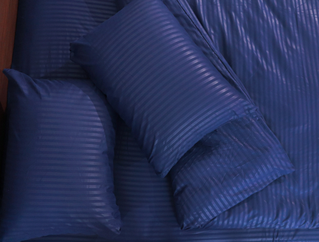 Євро набір постільної білизни 200*220 із мікрофібри в смужку №201939 Черешенька™