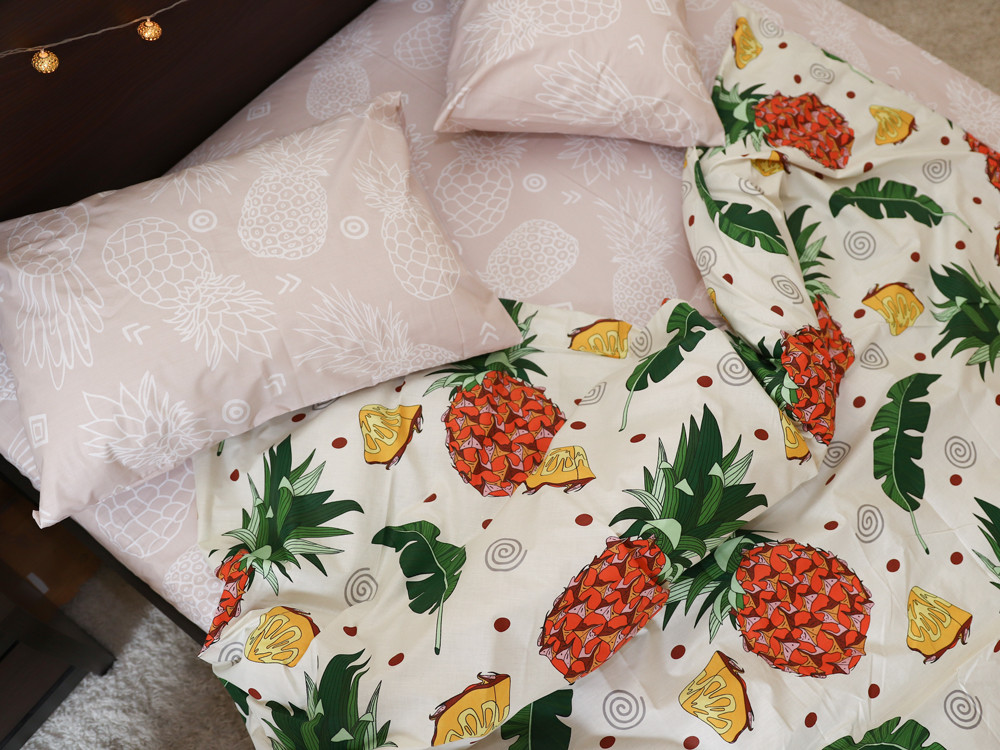 Полуторний набір постільної білизни 150*220 із Бязі "Gold" №154250AB Черешенка™